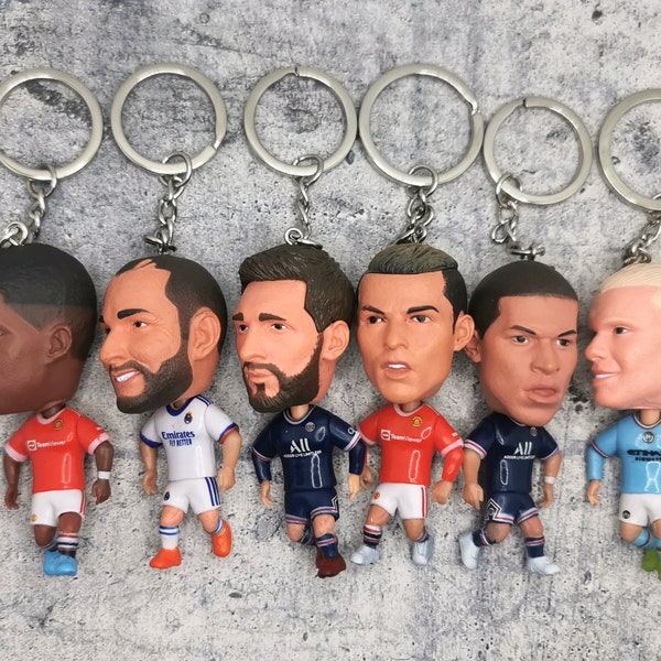 3D Mini Players Keychain,3D Minifigure Football keychain,Mini Keychain,keychain gift,birthday gifts,Soccer Keychain,customized keychain
