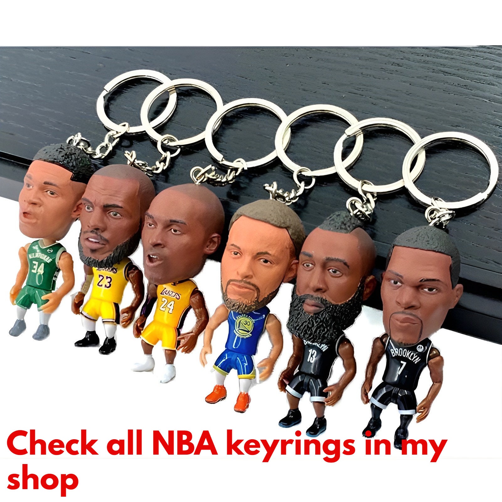 Steph curry nba keychain steph curry mini figure keyring etsy