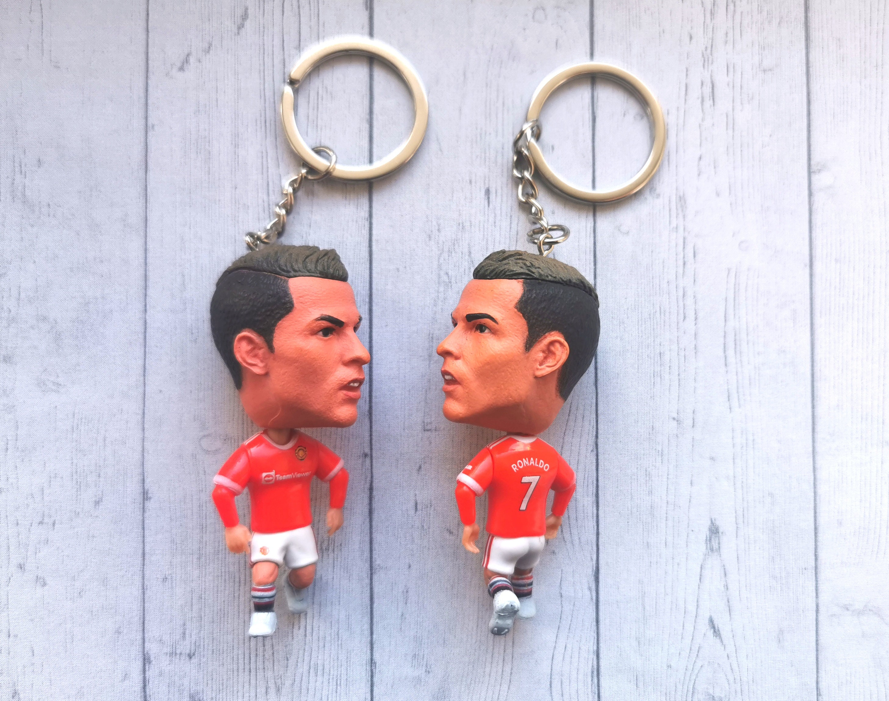 CR7 Mini Figure Keychain Cristiano Ronaldo Manchester United Etsy UK