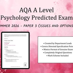Examen de Psicología AQA Nivel A (Verano 2026) - Prueba 3 (Problemas y opciones en Psicología)