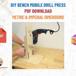 DIY Drill Press Stand Plans: Woodworking Blueprint (PDF Download)