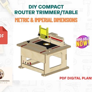 DIY kompakter Benchtop-Fräser/Trimmer-Tisch - metrisch und zöllig - Build Fräser-Tischpläne / Trimmerbank-Tischpläne, tragbarer Tisch