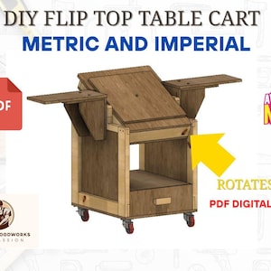 Flip Top Gehrungssäge Tisch digitale PDF-Pläne - Hobel - Dickenhobel - Metrisch und Imperial