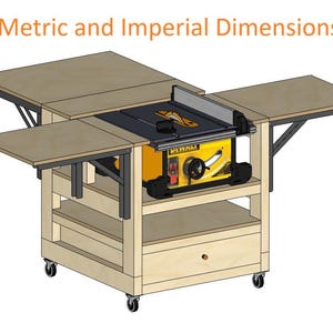 DIY DeWalt DWE7492-QS, DWE7491-RS & DWE7485 Expandable Table Saw Plans - Metric and Imperial image 2