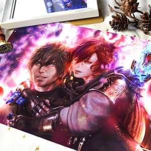 FFXIV-To the lost time [Meteor/G&#39;raha] A4 Print