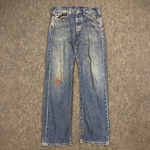 Size 32x31 Vintage Y2K Levis 501 Jeans Blue Denim High Waisted 2000s Levis Mom Jeans Button Fly Levis Straight Cut Jeans Levis Painter W32