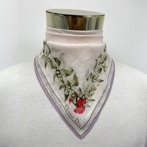 Christian Dior Vintage Christian Dior Handkerchief, Christian Dior Pocket Square, Christian Dior Scarf, Vintage Christian Dior Bandana