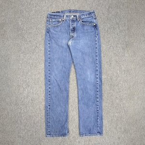 Size 31x30 Vintage Y2K Levis 501 Jeans Blue Denim High Waisted 2000s Classic Levi&#39;s Jeans Levi&#39;s Straight Cut Jeans Levis Mom Jeans W31