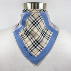 Vintage Burberry Silk Scarf, Burberry, Handkerchief Burberry Silk Muffler, Vintage Burberry Neck Scarf, Burberry Foulards, Burberry Shawl