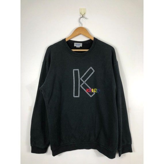Vintage 90s Kenzo Homme Big Logo Center Pullover Sweatshirt Etsy
