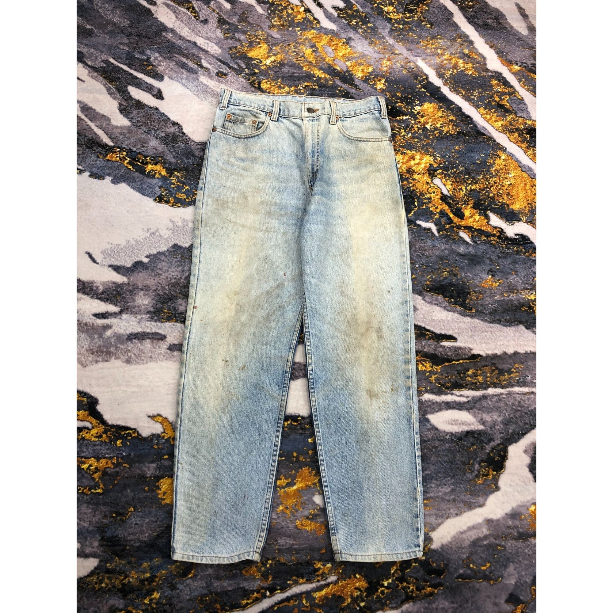 Vintage 90s Levis Dirty Light Wash Blue Jeans W32x28 Kurt - Etsy