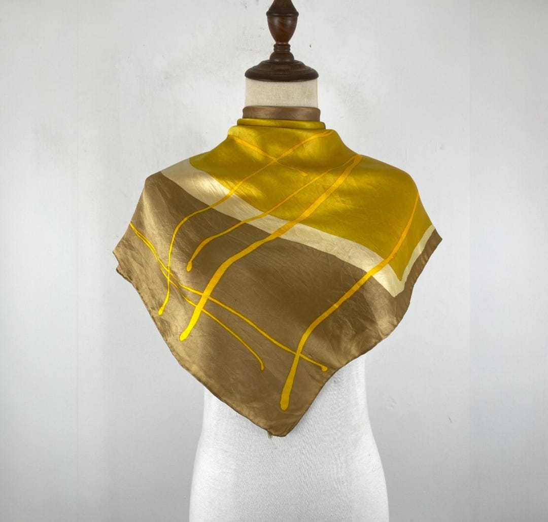 Vintage Kanebo Silk Scarf, Twill Silk Scarf, Vintage Silk