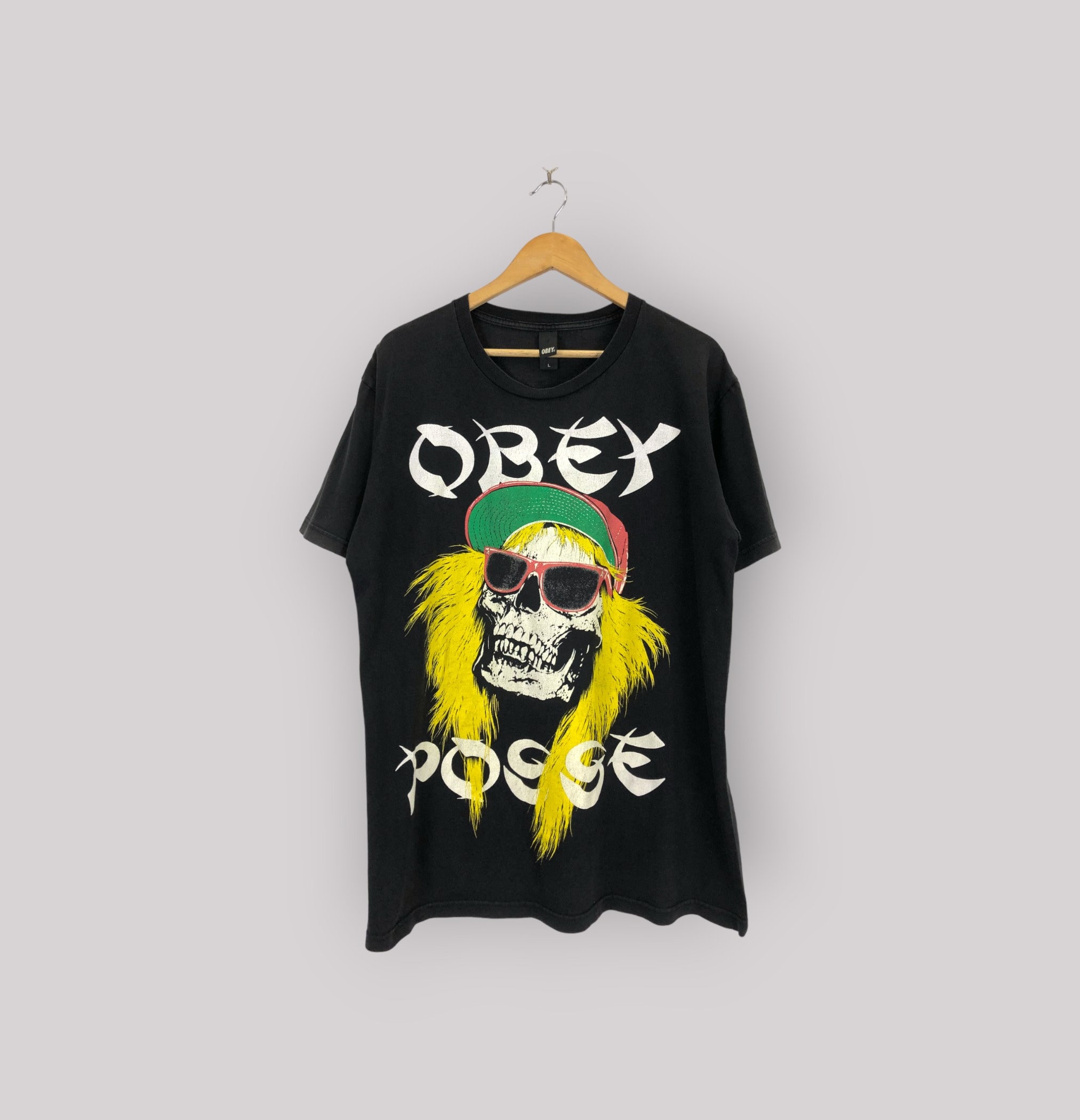 Vintage Y2K Obey Posse Skull Graphic Streetwear Tee Vintage