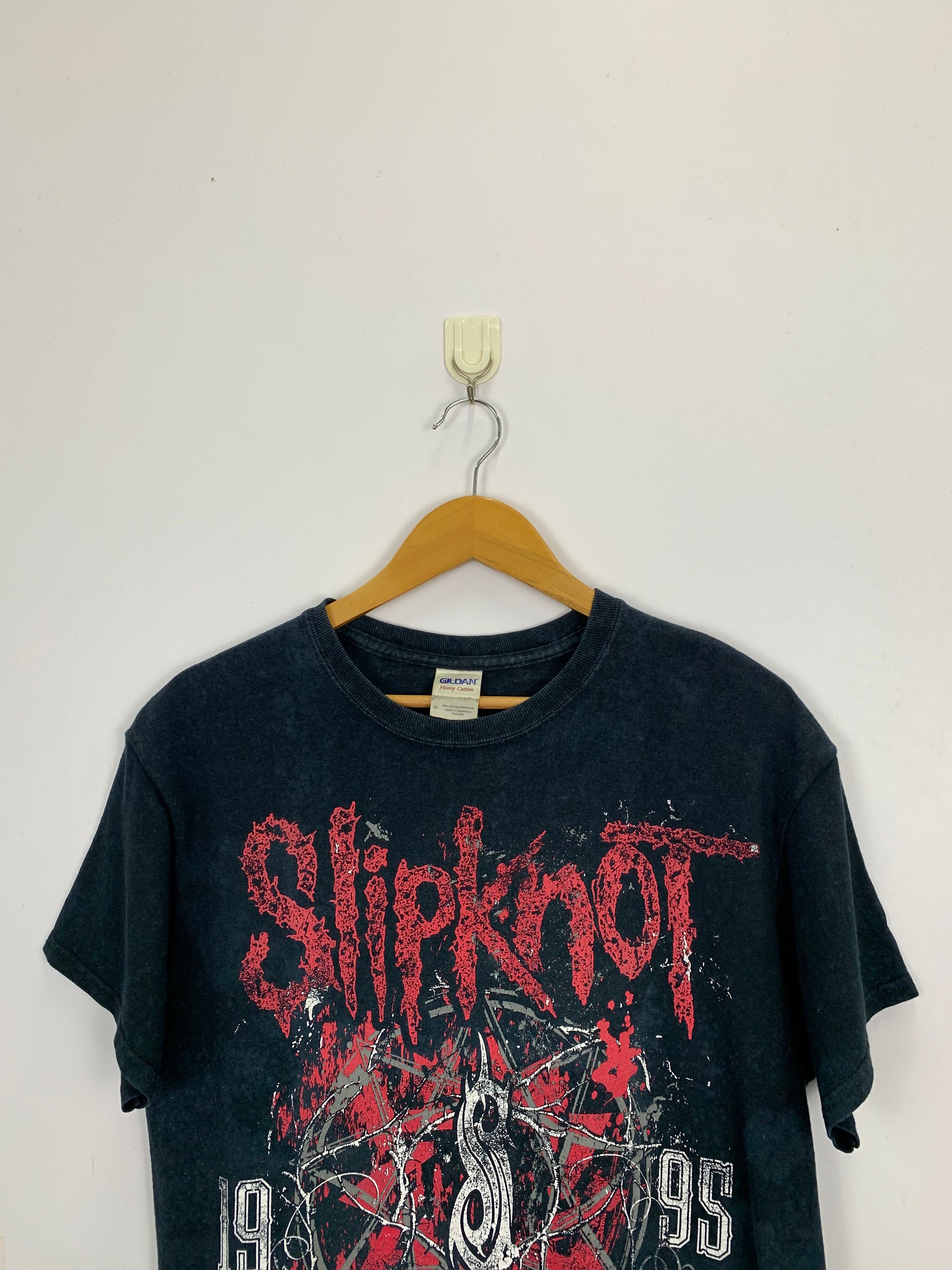 Vintage Y2K Slipknot Metal Band 1995 Des Moines Iowa Tour Tee Size