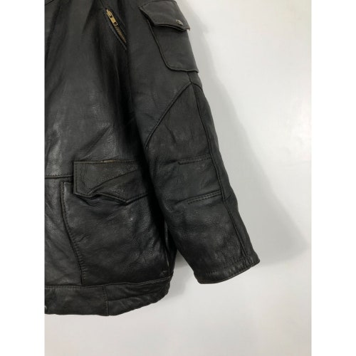 Vintage Japanese Brand Black Leather shops Jacket