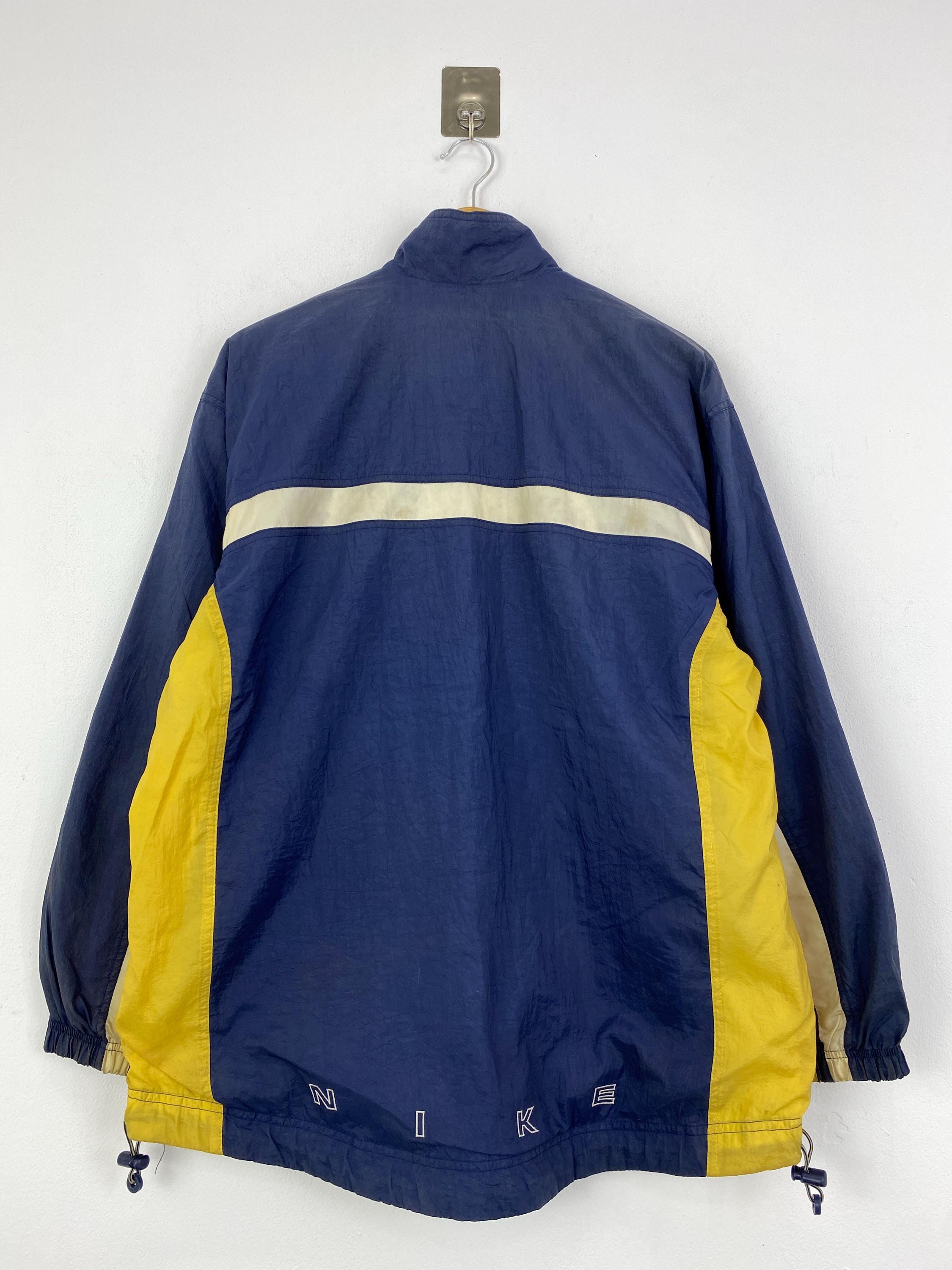 Vintage 90s Nike Blue and Yellow Windbreaker Jacket - Retro 90s