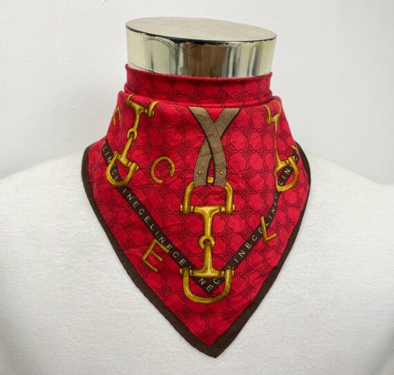 Vintage Celine Handkerchief Celine Paris Bandana Pocket  display picture 1