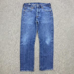 Size 32x29 Vintage Y2K Levis 501 Jeans Blue Faded High Waisted 2000s Levi&#39;s Light Washed Jeans Levi&#39;s Straight Cut Jeans Levis Mom Jeans W32