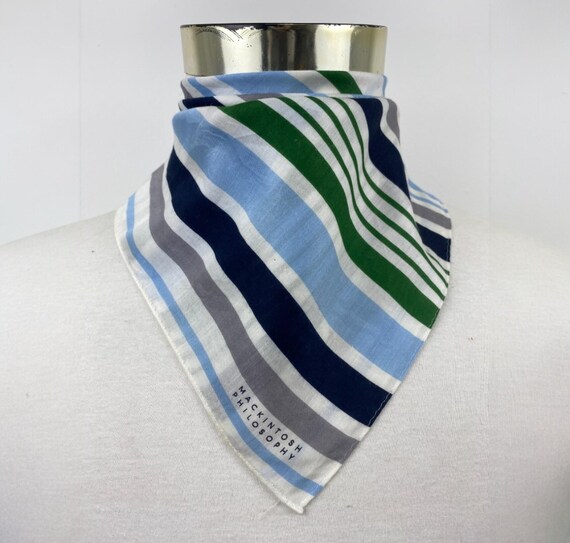 Vintage Mackintosh Philosophy Handkerchief, Mackintosh Bandana, Mackintosh Neckerchief, Mackintosh Pocket Square, Mackintosh Neck Scarf,