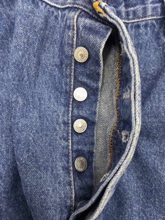 Size 40X29 Vintage Y2K Levis 501 Jeans Faded Blue… - image 10