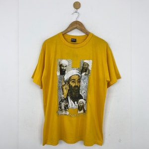 P21 Vintage Y2K Osama Bin Laden Figure Tee Size Large Vintage 2000s Islamic Figure Osama Bin Laden Graphic Rap Tee Size Large T-Shirt