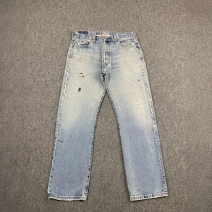 Size 34x32 Vintage 90s  Levis 501 Jeans Faded Blue High Waisted 1990s Levis Light Washed Jeans Levi&#39;s Straight Cut Jeans Levis Mom Jeans W34