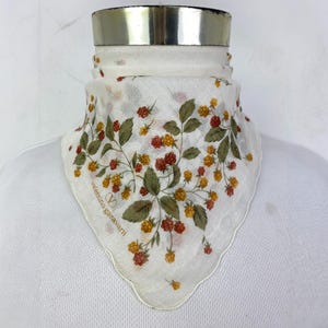 Foulard Carré Valentino En Soie Mousseline - Magnifique Motif Floral Vintage