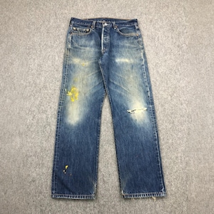 Size 36X30 Vintage Y2K Levis 501 Jeans Faded Blue High Waisted 2000s Levi&#39;s Buttonfly Light Washed Straight Cut Jeans Levis Mom Jeans W36