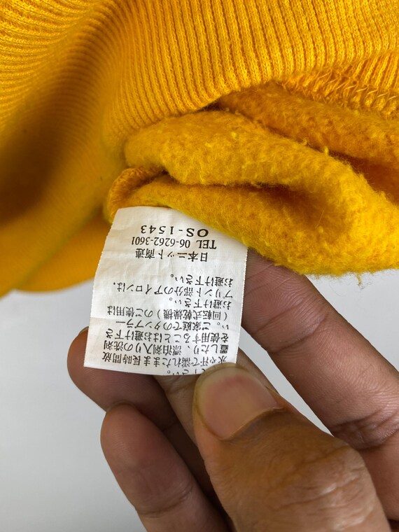 INSTAVIOR BASIC Vintage Yellow Navy Raglan Hoodie… - image 11