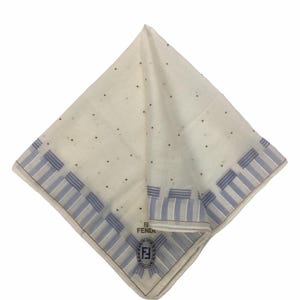 Pañuelo vintage Fendi, pañuelo para el cuello Fendi, bandana vintage Fendi, pañuelo Roma Fendi, pañuelo de bolsillo Fendi, pañuelo vintage Fendi para la cabeza