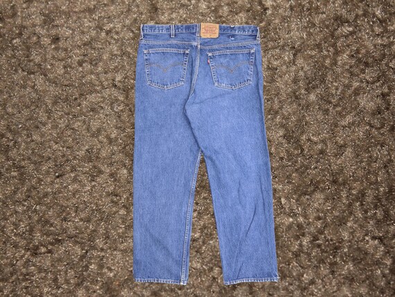 Size 40X29 Vintage Y2K Levis 501 Jeans Faded Blue… - image 2