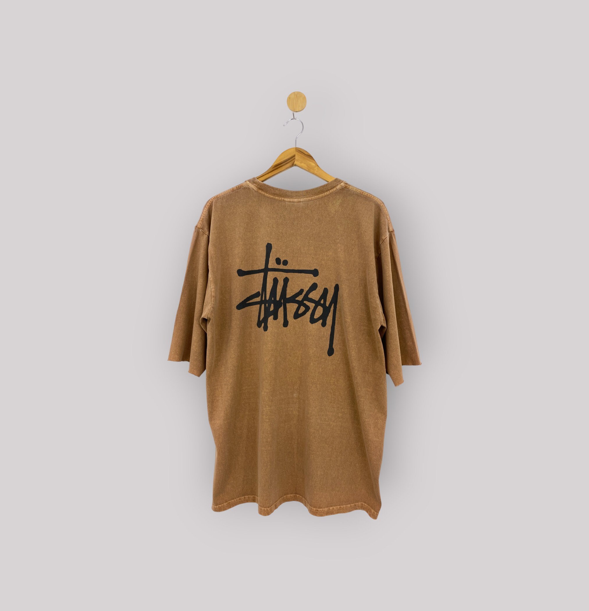 Vintage 80s Stussy Big Logo Backprint Tee Vintage 1980s Size Large