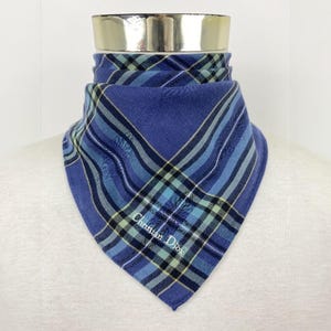 Christian Dior Vintage Christian Dior Handkerchief, Christian Dior Pocket Square, Christian Dior Scarf, Vintage Christian Dior Bandana