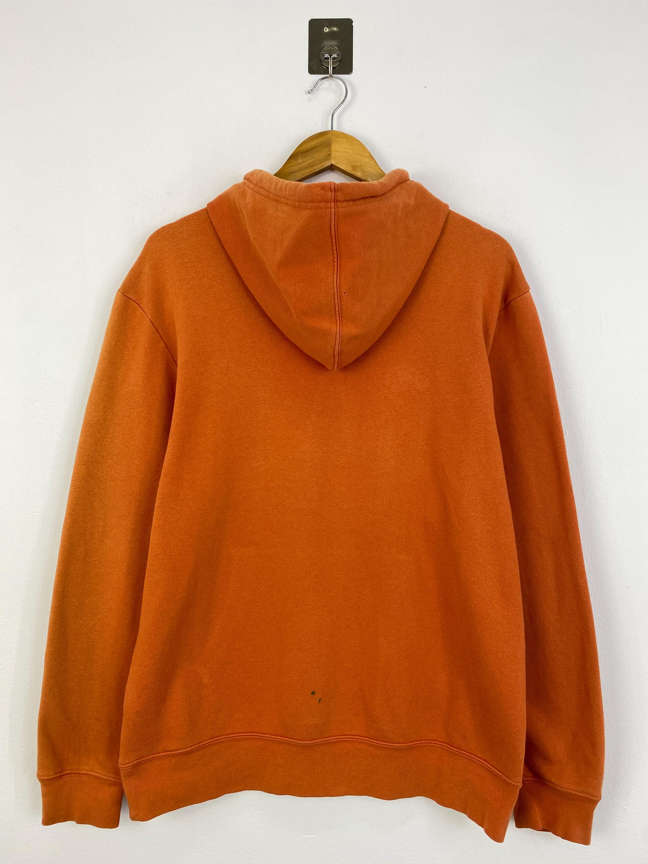 GAP Hoodie Orange Size M Full Zip Sweatshirt Soft Cotton Fleece