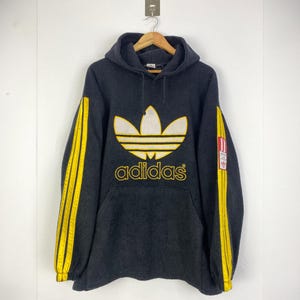 Vintage Y2K Adidas Hoodie Size X-Large Vintage 2000s Adidas Trefoil Big Logo Sportswear Hoodie Crewneck Streetwear Outfits Style Size XL