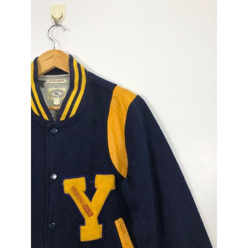 Vintage 80s Japanese Brand Wool shops Y Logo Varsity Jacket Letterman Jacket Stadium Baseball Jumper Size S