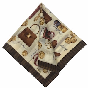 Pañuelo vintage Fendi, pañuelo para el cuello Fendi, bandana vintage Fendi, pañuelo Roma Fendi, pañuelo de bolsillo Fendi, pañuelo vintage Fendi para la cabeza