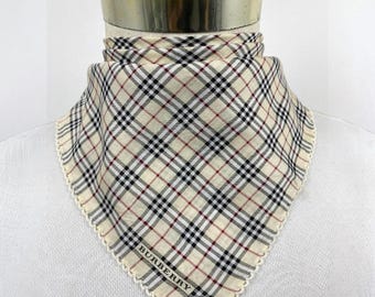 Vintage Burberry Handkerchief Burberrys Bandana Pocket Squares Neckerchief Headband Luxury Women Accessories Scarf Winter Gift for Him