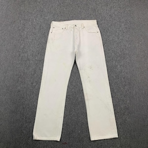 Size 33x30 Vintage Y2K Levis 501 Jeans White Color High Waisted 2000s Levis Buttonfly Jeans Levis Straight Cut Jeans Levis Mom Jeans W33