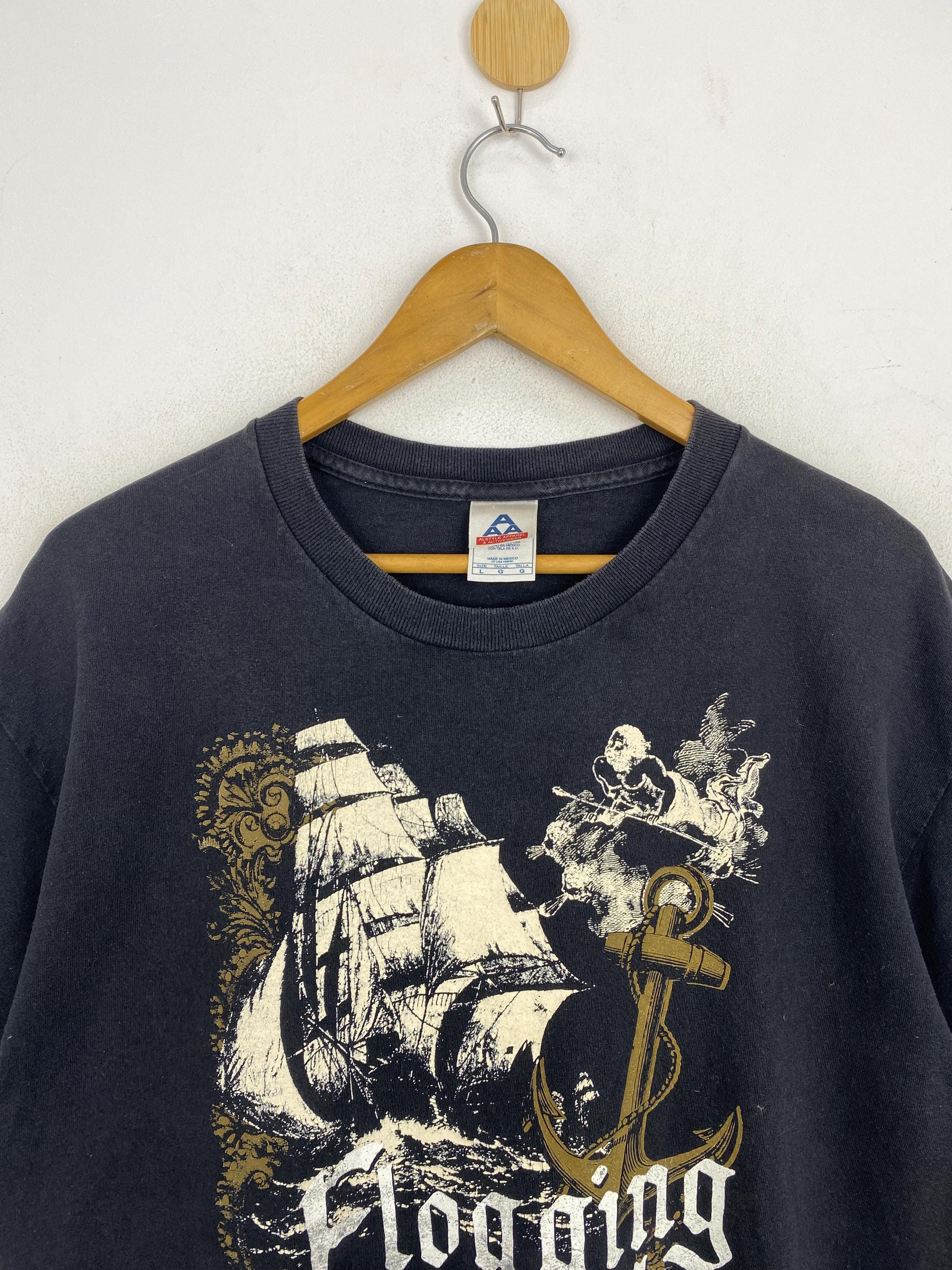 90s Flogging Molly T-shirt Pirate Ship Graphic Classic Rock Band 