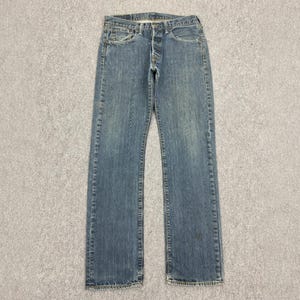 Size 32x31 Vintage Y2K Levis 501 Jeans Blue Faded High Waisted 2000s Levi&#39;s Blue Denim Jeans Levi&#39;s Straight Cut Jeans Levis Mom Jeans W32