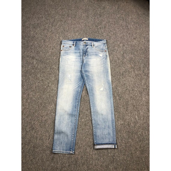 Japanese Brand Uniqlo Selvedge Stone Wash Jeans W30x27 - Gem