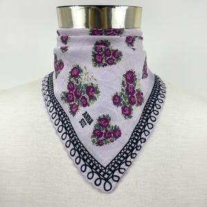 Vintage Anna Sui Handkerchief, Anna Sui Bandana, Anna Sui Pocket Square, Anna Sui Neck Scarf, Anna Sui Scarf, Anna Sui Neckerchief, Headband