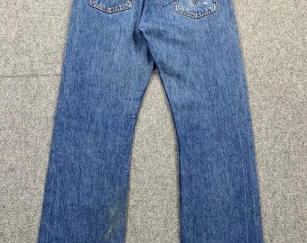 Size 32x32 Vintage Y2K Levis 501 Jeans Blue Faded High Waisted