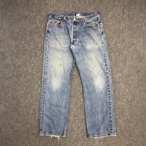 Size 36x29 Vintage Y2K Levis 501 Jeans Faded Blue High Waisted 2000s Levis Light Washed Jeans Levi&#39;s Straight Cut Jeans Levis Mom Jeans W36