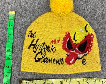 Vintage Y2K Mini Hysteric Glamour Knit Beanie Hat Yellow Pom  display picture 1