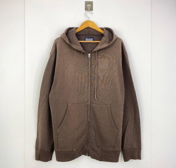 Alpha Industries Hoodie Braun Zip Up Sweatshirt Military Style USA