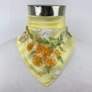Christian Dior Vintage Christian Dior Handkerchief, Christian Dior Pocket Square, Christian Dior Scarf, Vintage Christian Dior Bandana
