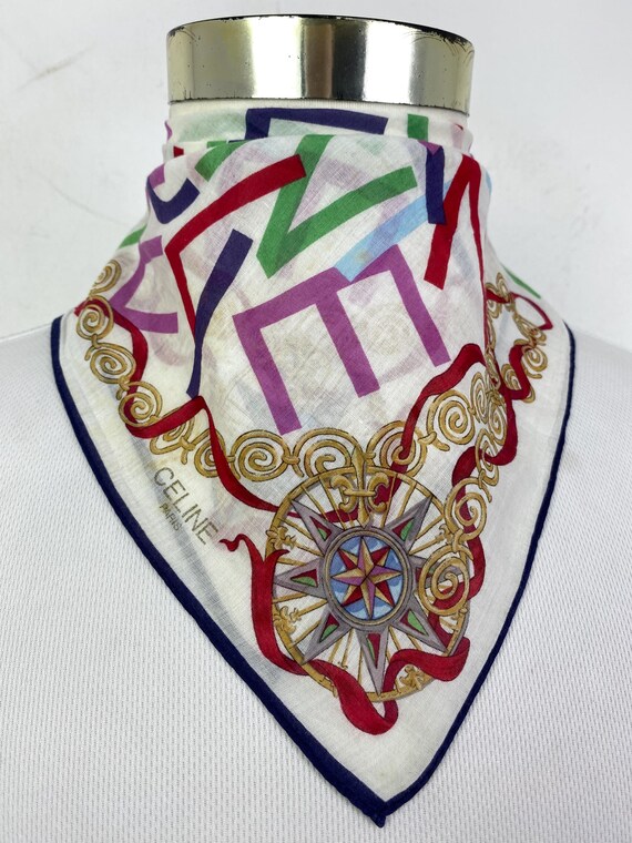 Vintage Celine Handkerchief Celine Paris Bandana Pocket  display picture 2