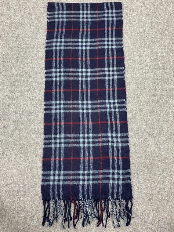 Vintage Burberry Muffler Scarf Burberry Wool Scarf Vintage